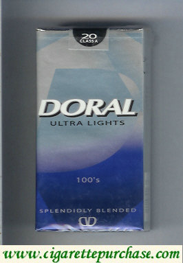Doral Splendidly Blended Ultra Lights 100s cigarettes soft box